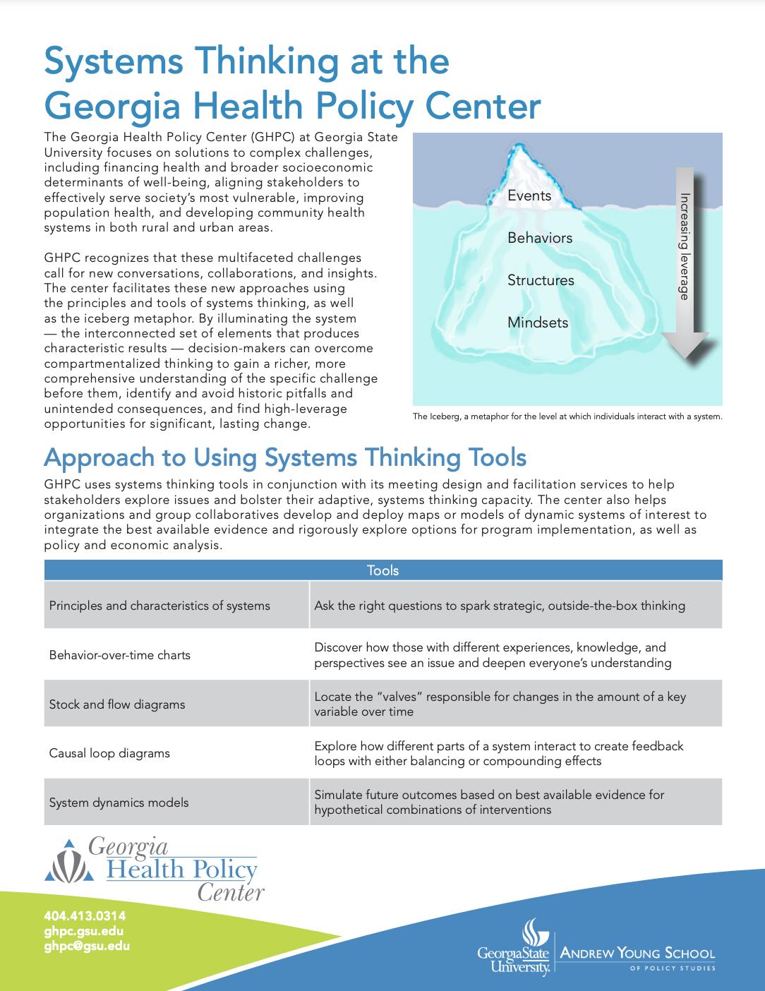 Systems Thinking at the <b>Georgia Health</b> Policy Center - Community ...