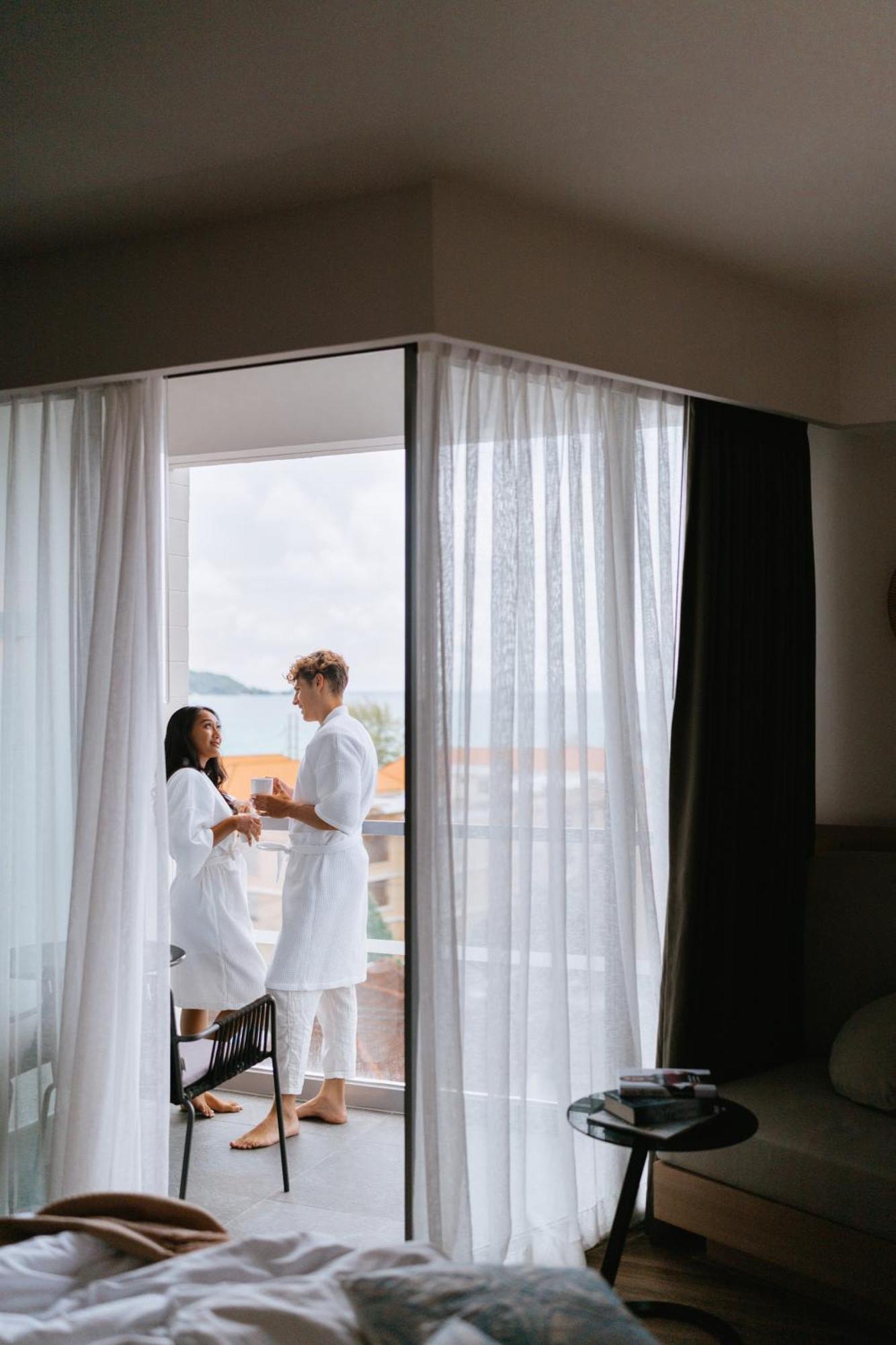 Chambre Lits Jumeaux de Luxe avec Balcon et Vue sur la Mer