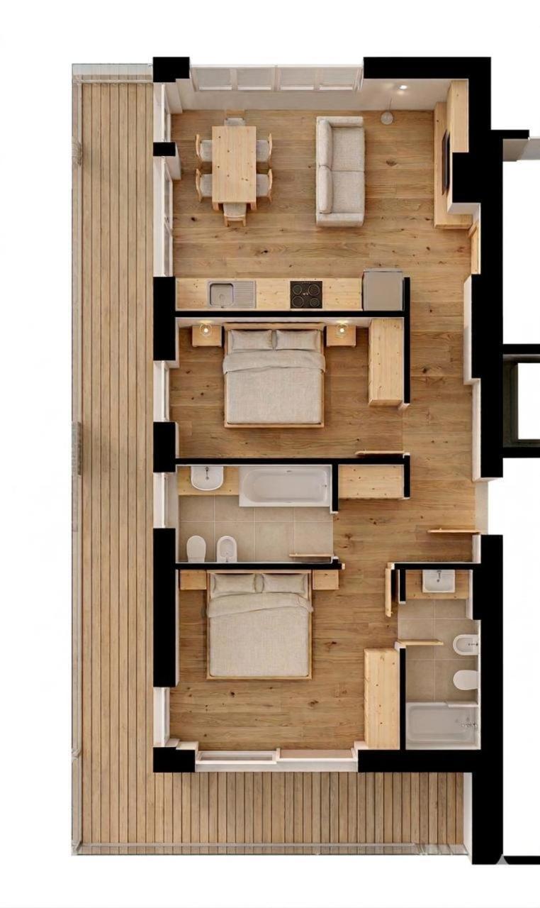 Appartamento Deluxe con 2 Camere da Letto e Balcone