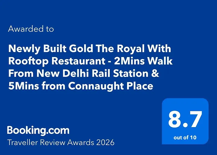 Newly Built Gold The Royal With Rooftop Restaurant - 2Mins Walk From Rail Station & 5Mins From Connaught Place