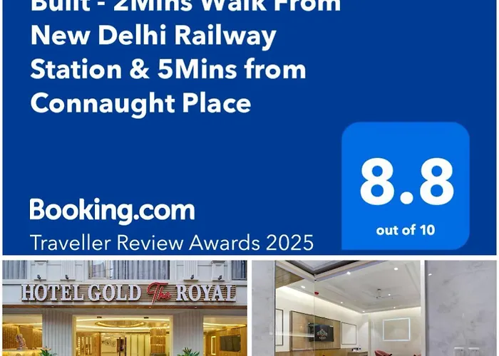 Newly Built Gold The Royal With Rooftop Restaurant - 2Mins Walk From Rail Station & 5Mins From Connaught Place